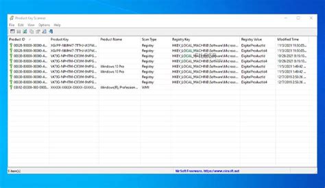 Nirsoft Product Key Scanner